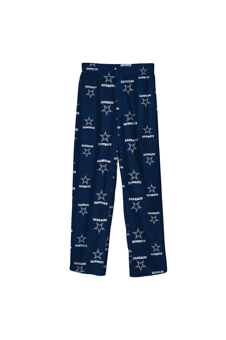 Youth Navy Dallas Cowboys Team-Colored Printed Pajama Pants, Main, color, Navy