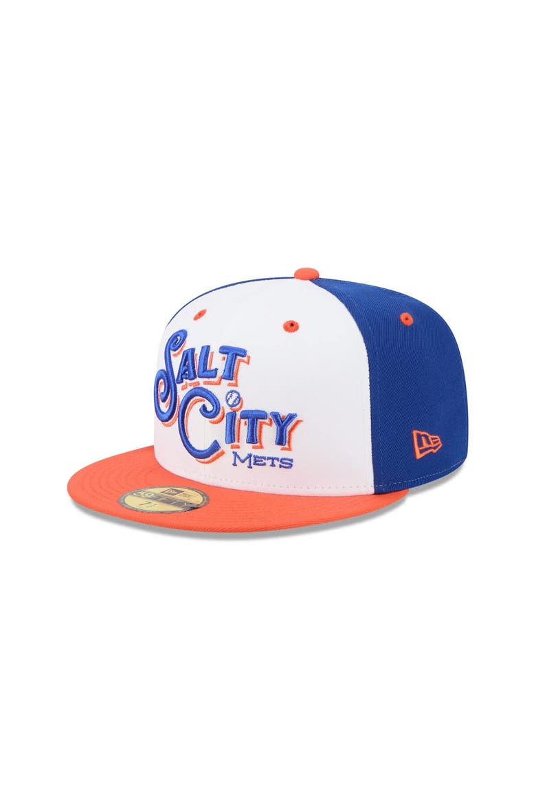 Men's New Era  Blue Syracuse Mets Theme Nights 59FIFTY Fitted Hat, Alternate, color, White