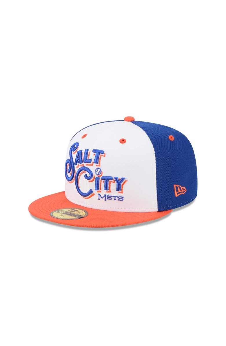 New Era Men's New Era Blue Syracuse Mets Theme Nights 59FIFTY Fitted Hat, Alternate, color, White