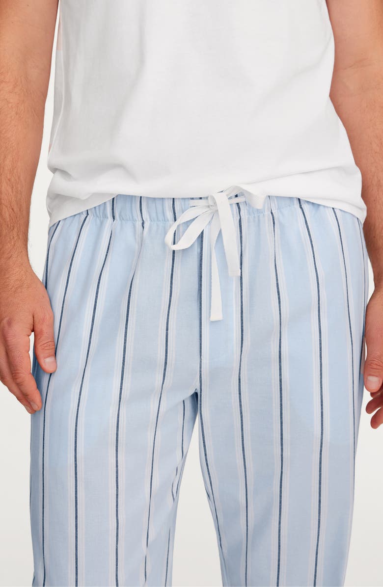 Petite Plume Stripe Cotton Twill Pajama Pants, Alternate, color, 