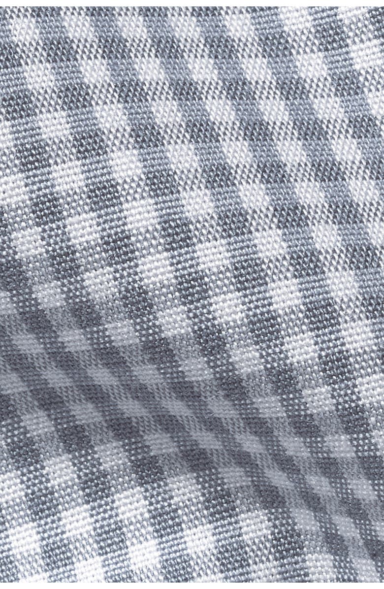 Charles Tyrwhitt Non-Iron Poplin Mini Gingham Check Cutaway Slim Fit Shirt Single Cuff, Alternate, color, Light Grey