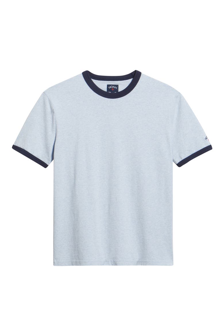 Core Logo Heathered Ringer T-Shirt, Alternate, color, BLUE