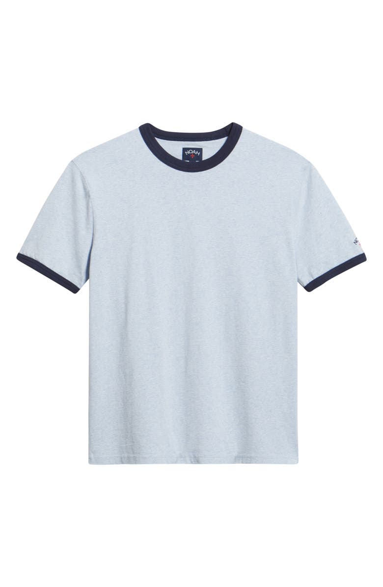 Noah Core Logo Heathered Ringer T-Shirt, Alternate, color, Blue
