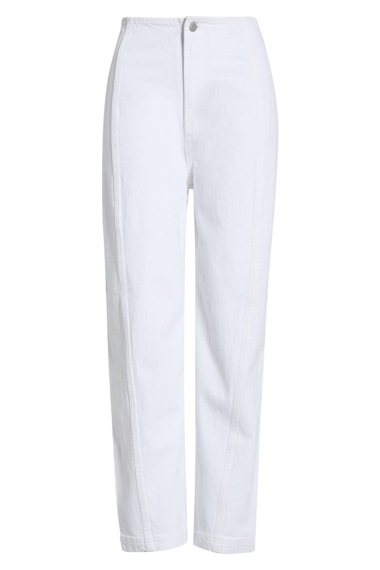 Blair High Waist Ankle Straight Leg Jeans, Alternate, color, VIVID WHITE