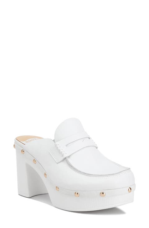 Lycra Stud Platform Mule
