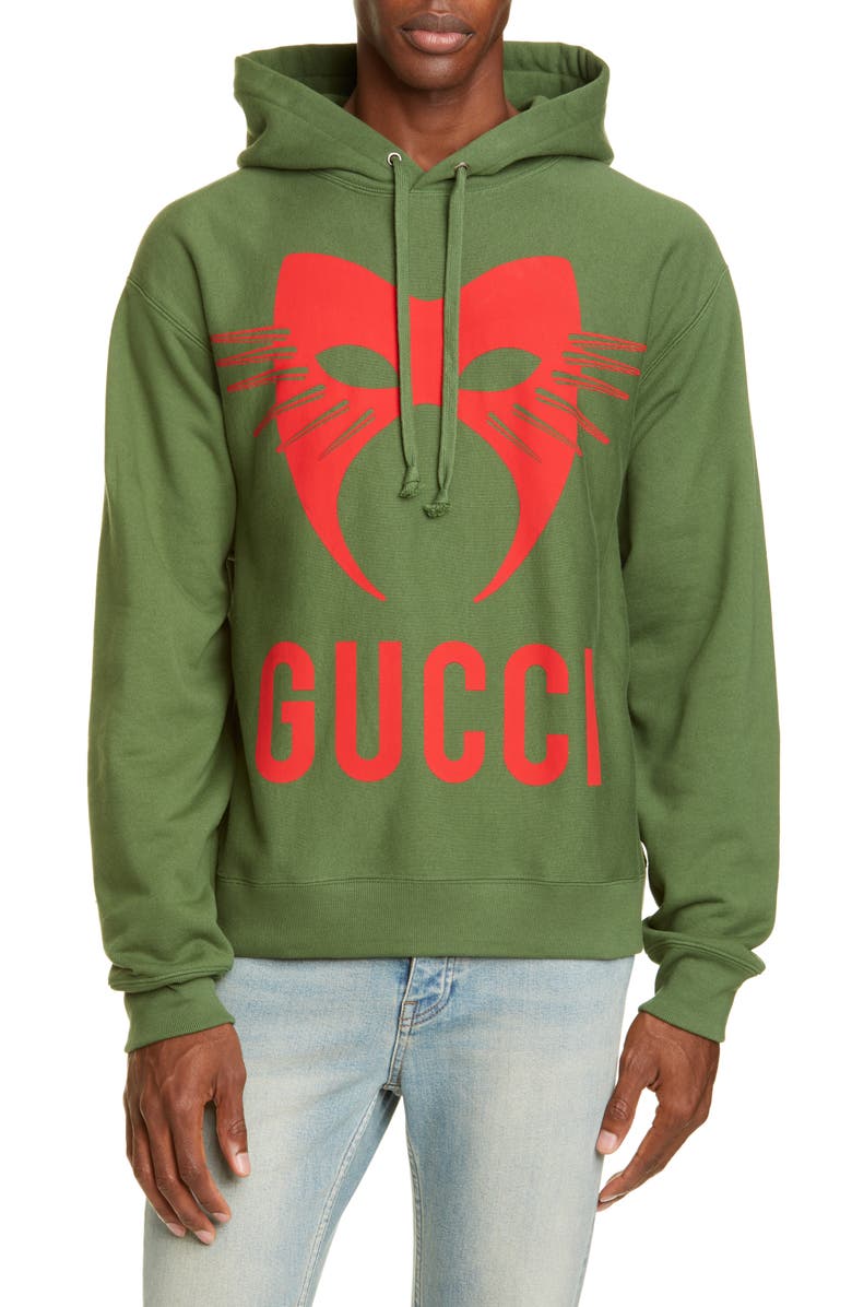 Gucci Manifesto Mask Graphic Pullover Hoodie, Main, color,