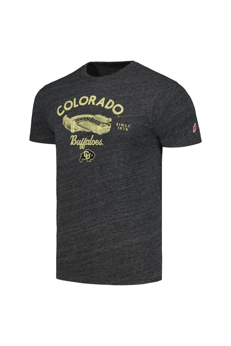 Men's League Collegiate Wear Heather Charcoal Colorado Buffaloes Stadium Victory Falls Tri-Blend T-Shirt, Alternate, color, Heather Charcoal