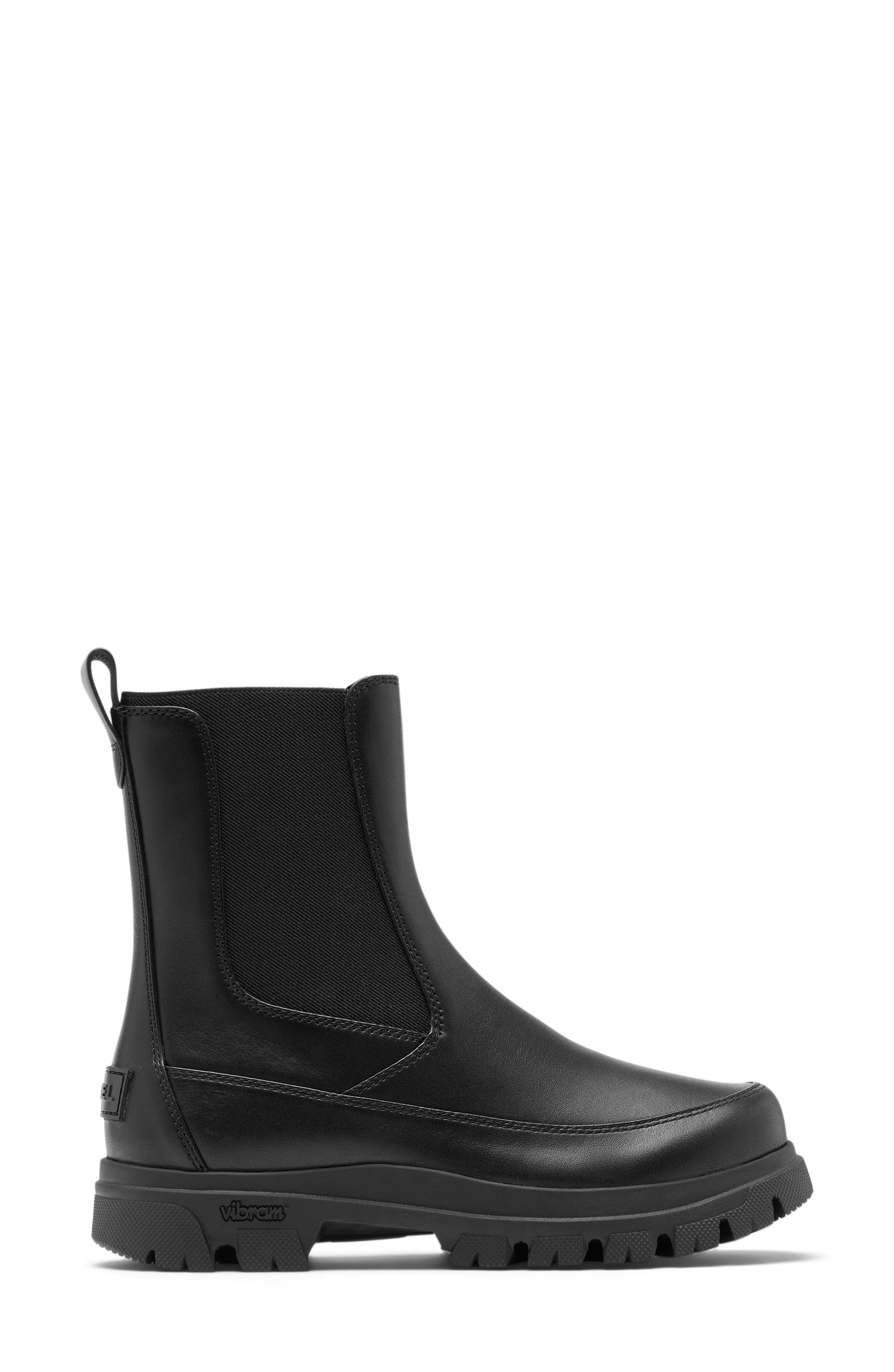 Daystorm Waterproof Leather Chelsea Boot, Alternate, color, BLACK/ SEA SALT