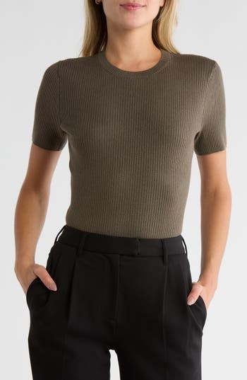 Rag & Bone Annalise Rib T-shirt In Gray