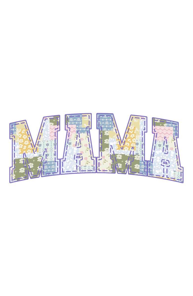 Disney Women's Disney Mama Collegiate Fabric Pattern  Graphic T-Shirt, Alternate, color, White