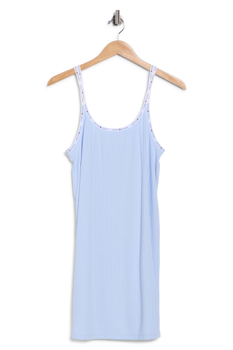 Logo Strap Rib Nightgown, Alternate, color, SWEET BLUE