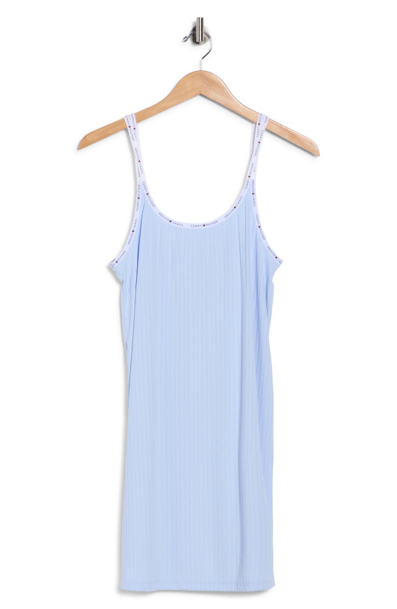 Tommy Hilfiger Logo Strap Rib Nightgown, Main, color, Sweet Blue