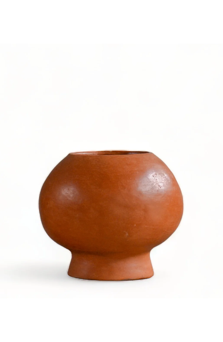 Meso Goods Trompo Terracotta Vase, Main, color, Terracotta