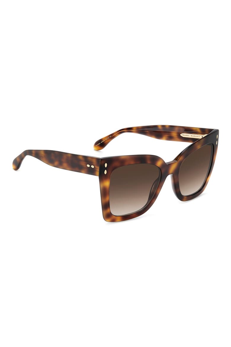 53mm Butterfly Sunglasses, Alternate, color, BROWN HAVANA/ BROWN SF