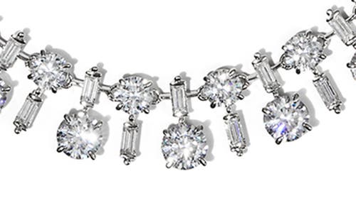 Nadri Stellar Bold Cubic Zirconia Collar Necklace In Silver