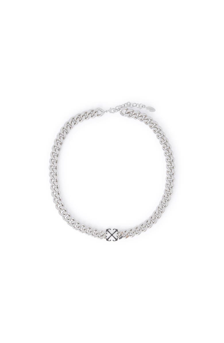 OFF WHITE Men's Enamel Arrow Necklace, Main, color, 