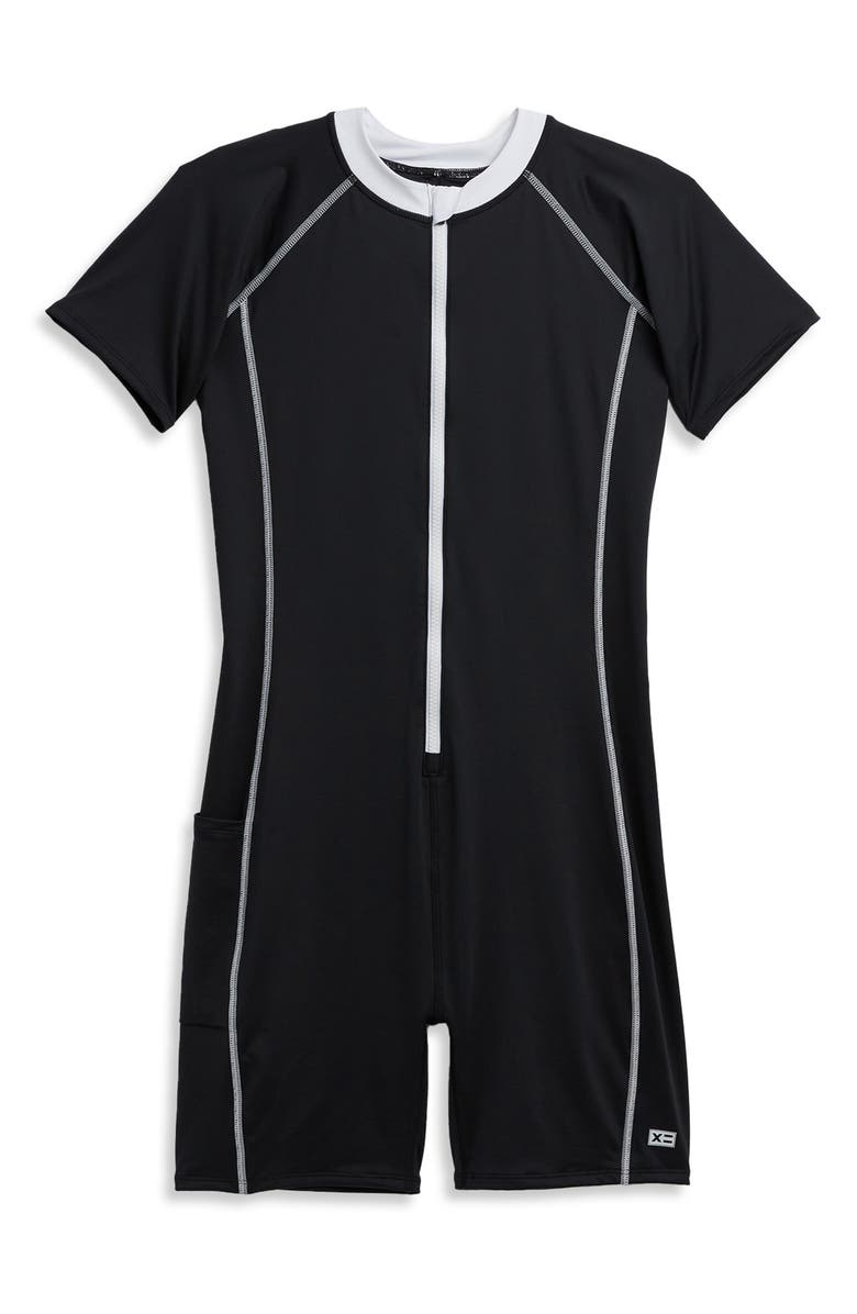 TomboyX 6-Inch One-Piece Rashguard Swimsuit, Alternate, color, 