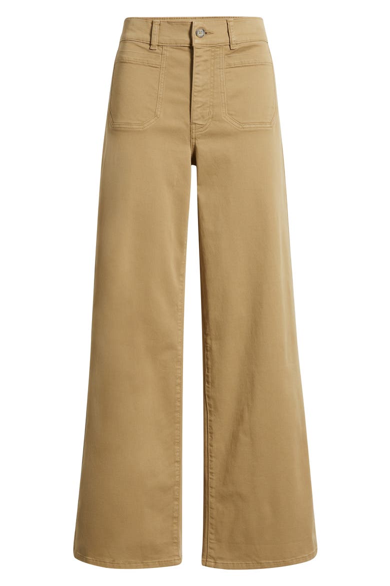 Le Slim Modernist Pocket Palazzo Jeans, Alternate, color, KHAKI