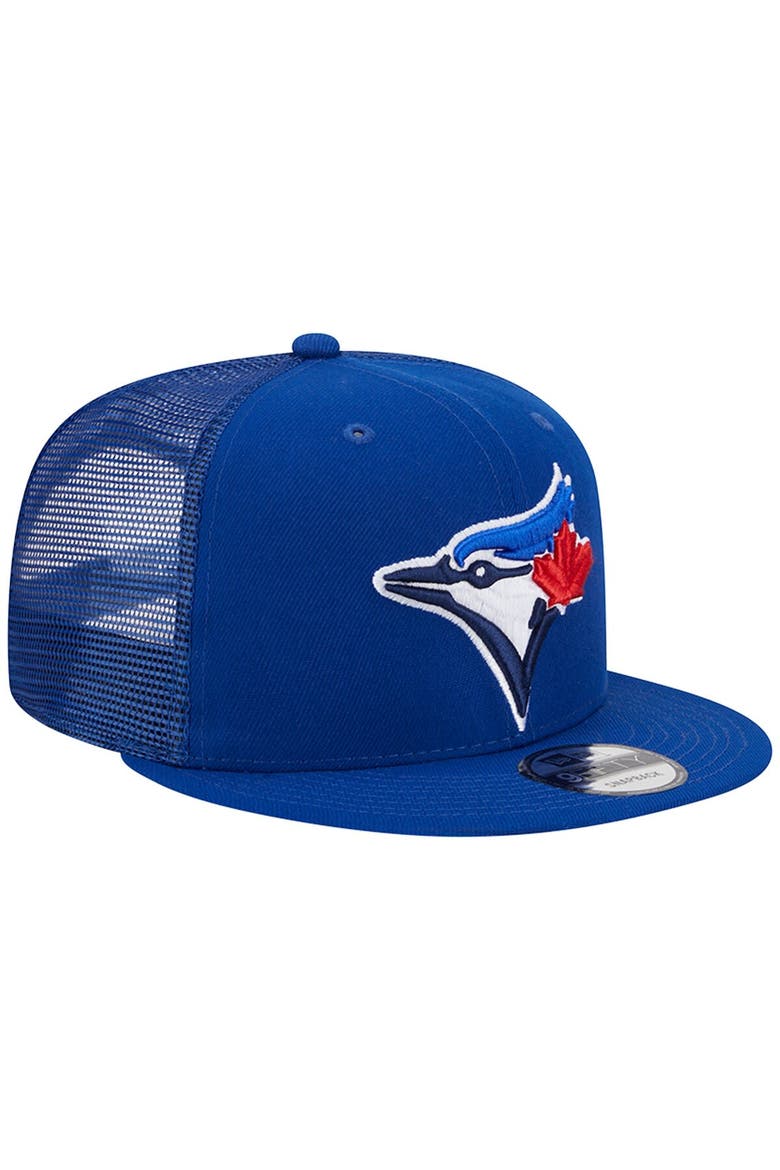 Men's New Era Royal Toronto Blue Jays Team Color Trucker 9FIFTY Snapback Hat, Alternate, color, Royal