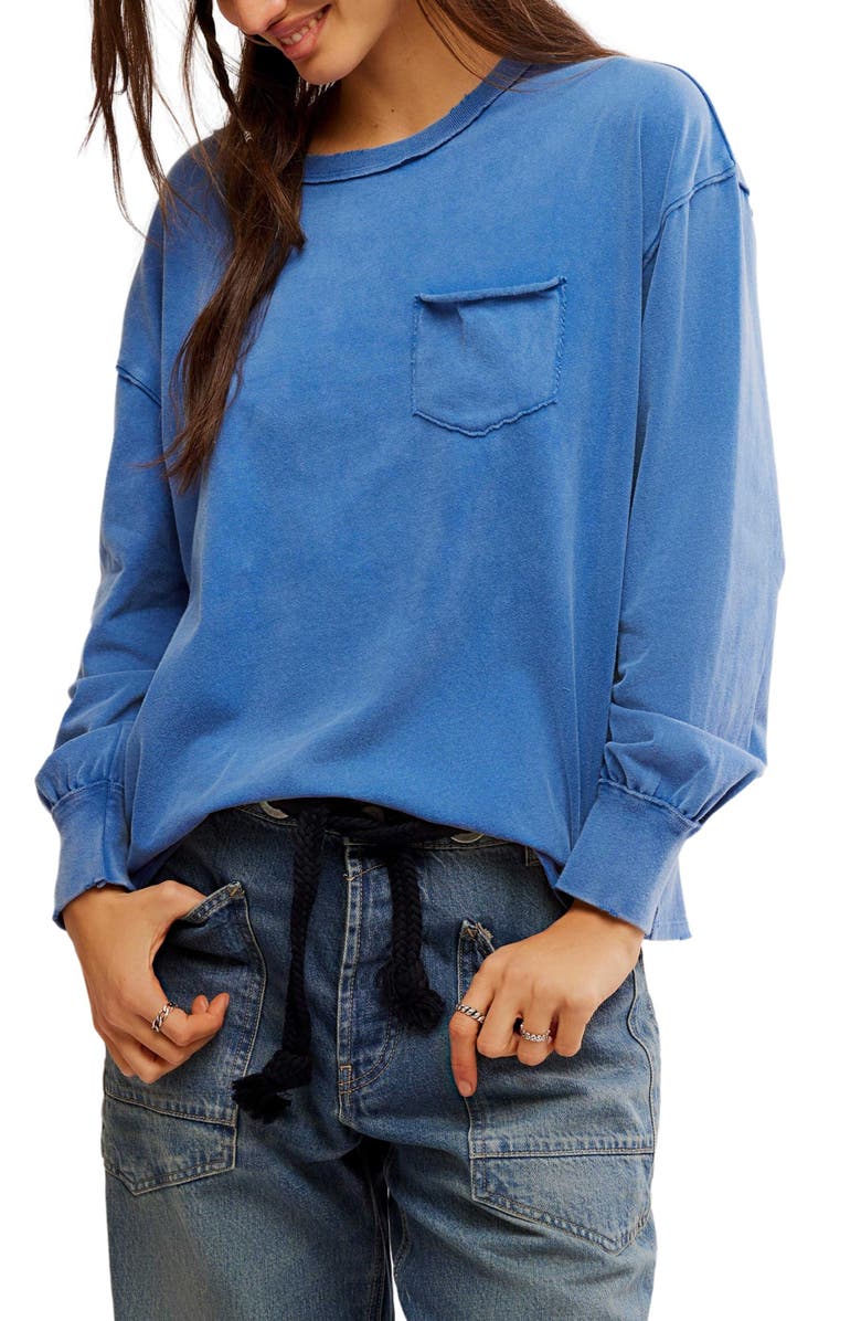 Free People Fade Into You Knit Top, Main, color, Limoges