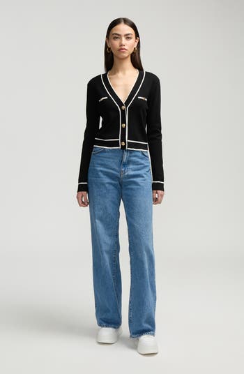 Stripe Crop Cardigan