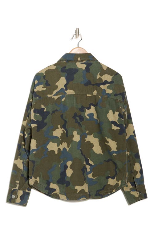 STEVE MADDEN STEVE MADDEN CAMO DENIM UTILITY SHACKET