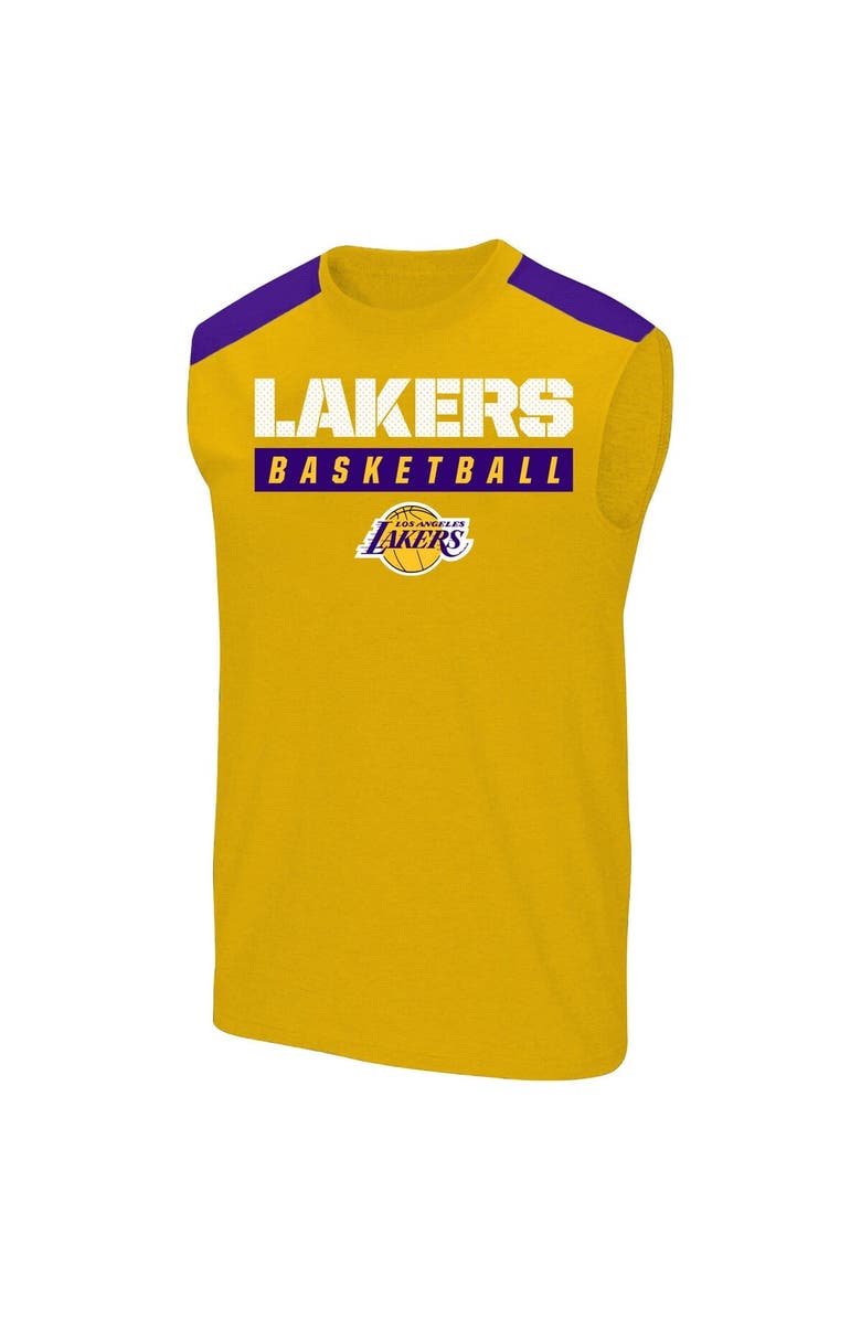 PROFILE Men's Profile LeBron James Gold Los Angeles Lakers Big & Tall Player Muscle Tank, Alternate, color, 