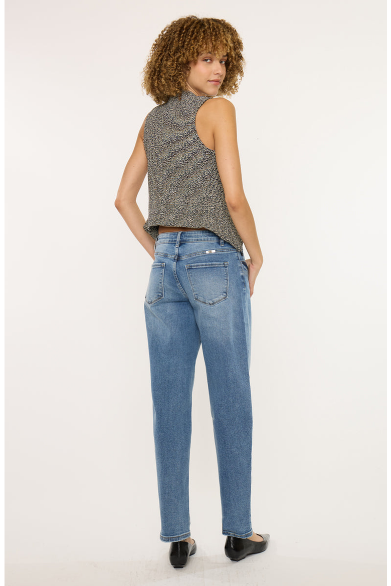 Grace Essentials High Rise Slim Barrel Jeans, Alternate, color, Medium Wash