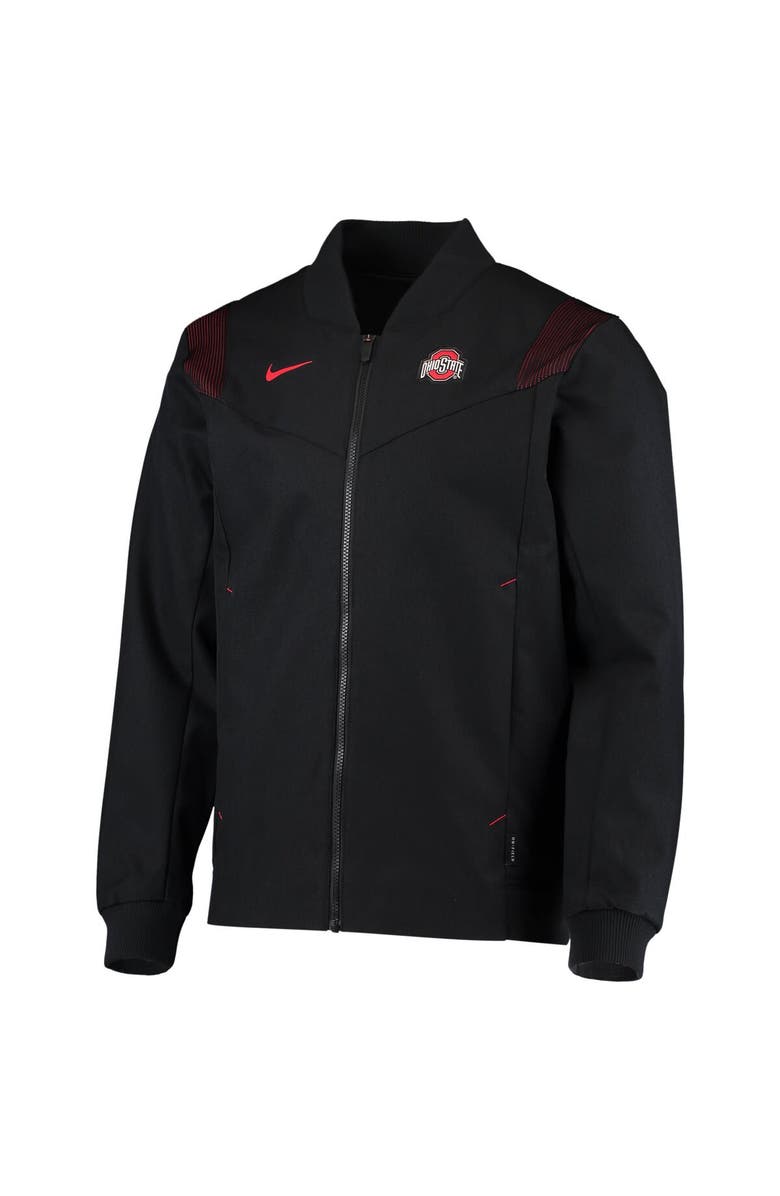 Nike Men's Nike Black Ohio State Buckeyes Full-Zip Bomber Jacket, Alternate, color, 