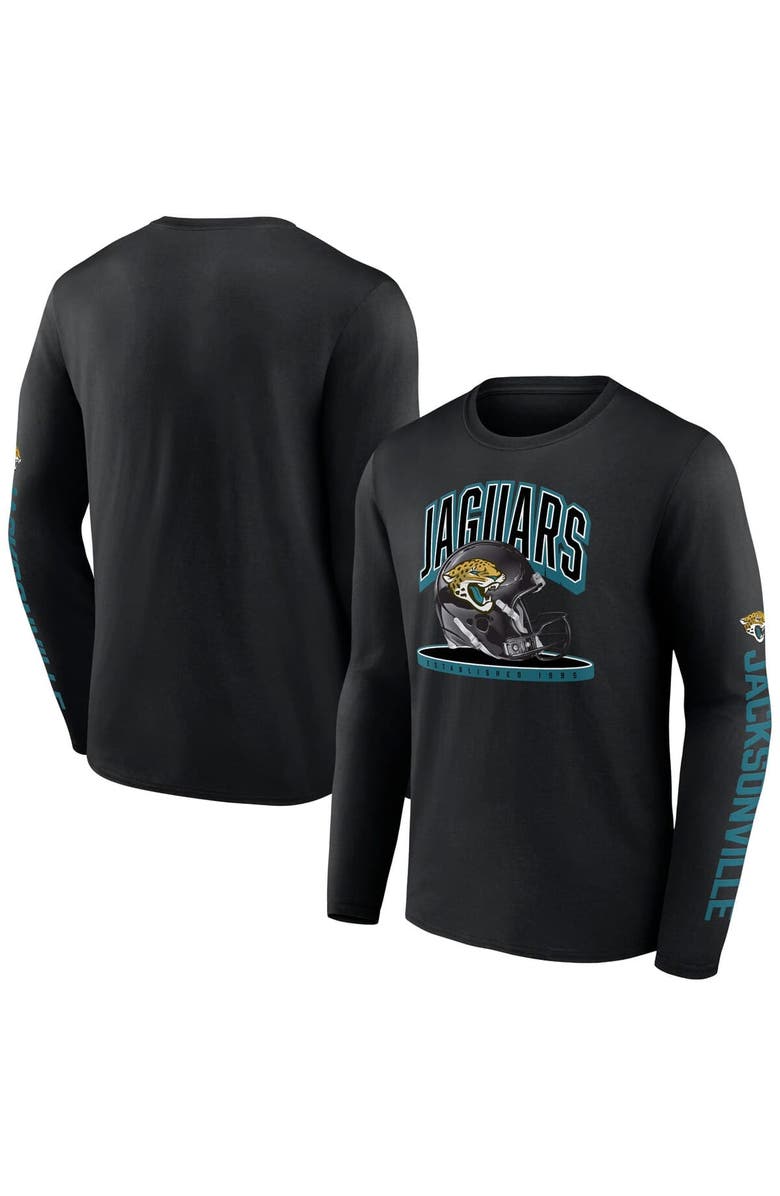 FANATICS Men's Fanatics Black Jacksonville Jaguars Helmet Platform Long Sleeve T-Shirt, Alternate, color,