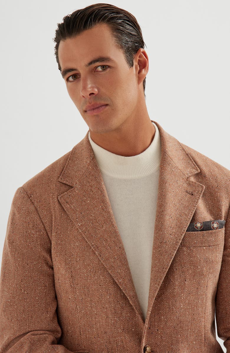 Brunello Cucinelli Deconstructed Cavallo blazer, Alternate, color, Light Brown