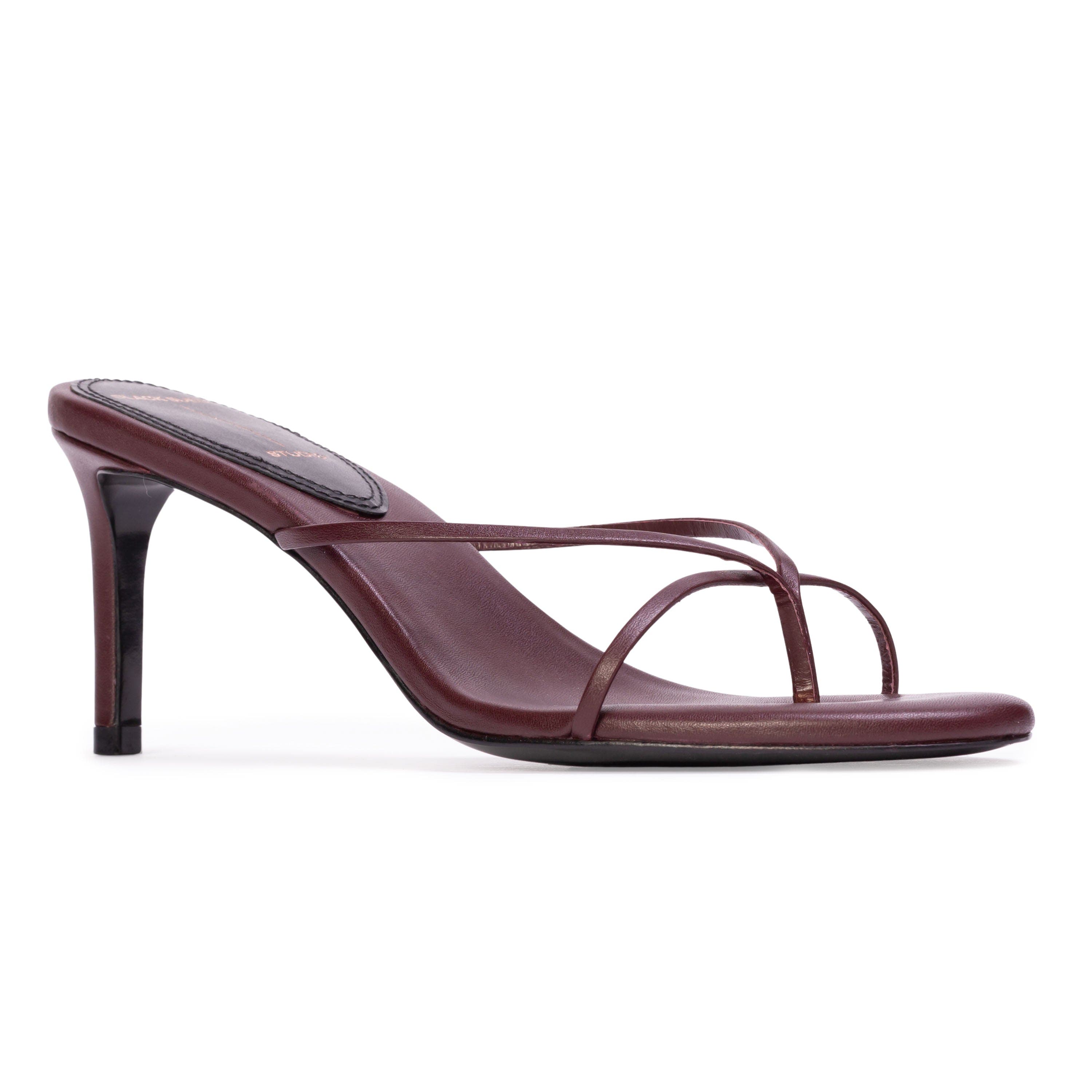 BLACK SUEDE STUDIO Gem 65 Sandal, Alternate, color, Bordeaux Leather