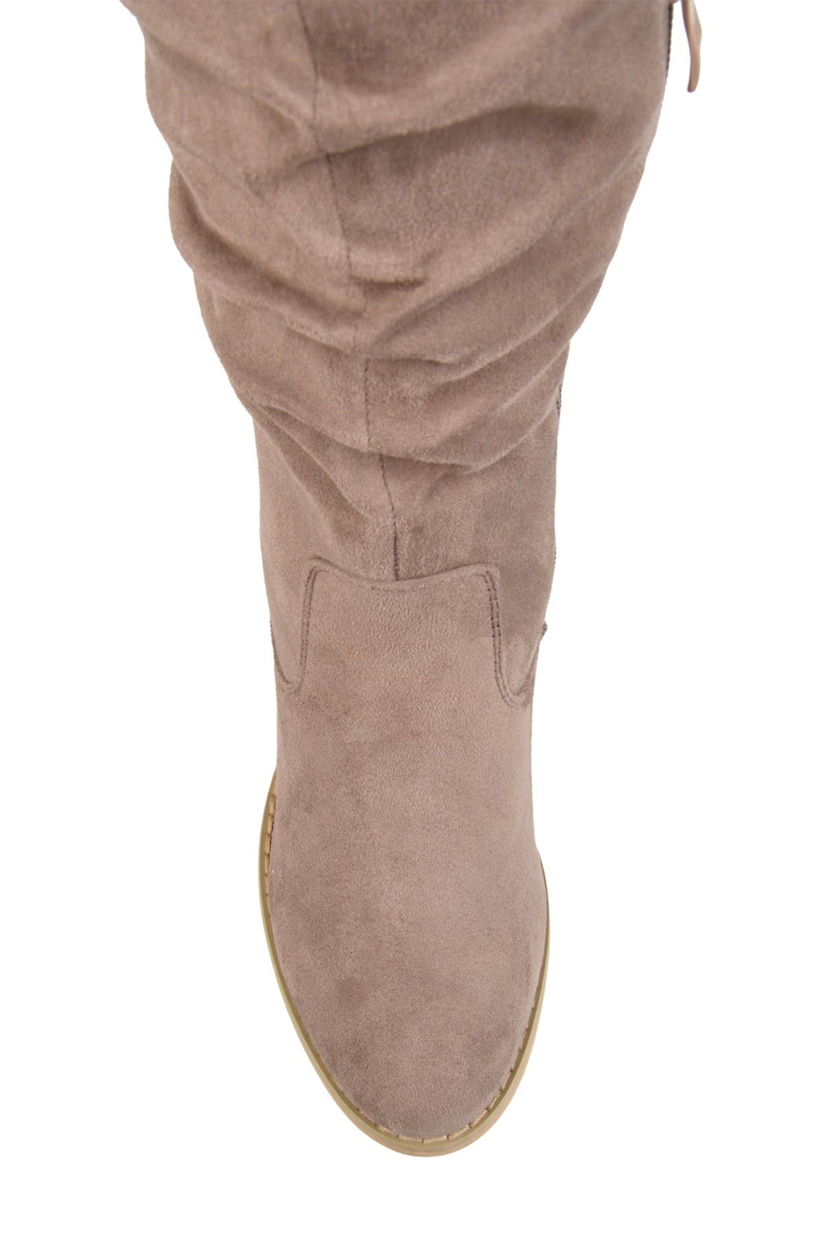 JOURNEE Kaison Ruched Tall Boot - Extra Wide Calf, Alternate, color, TAUPE