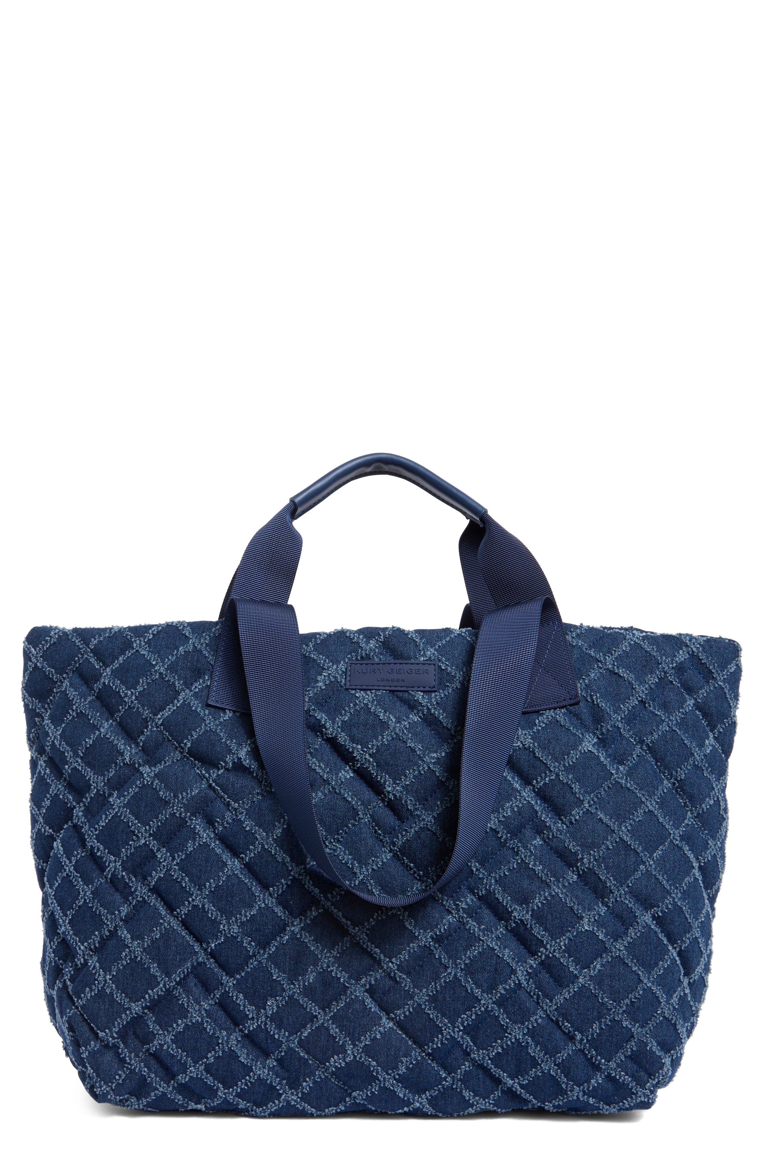 Kurt Geiger London Denim Shopper Tote, Main, color, 