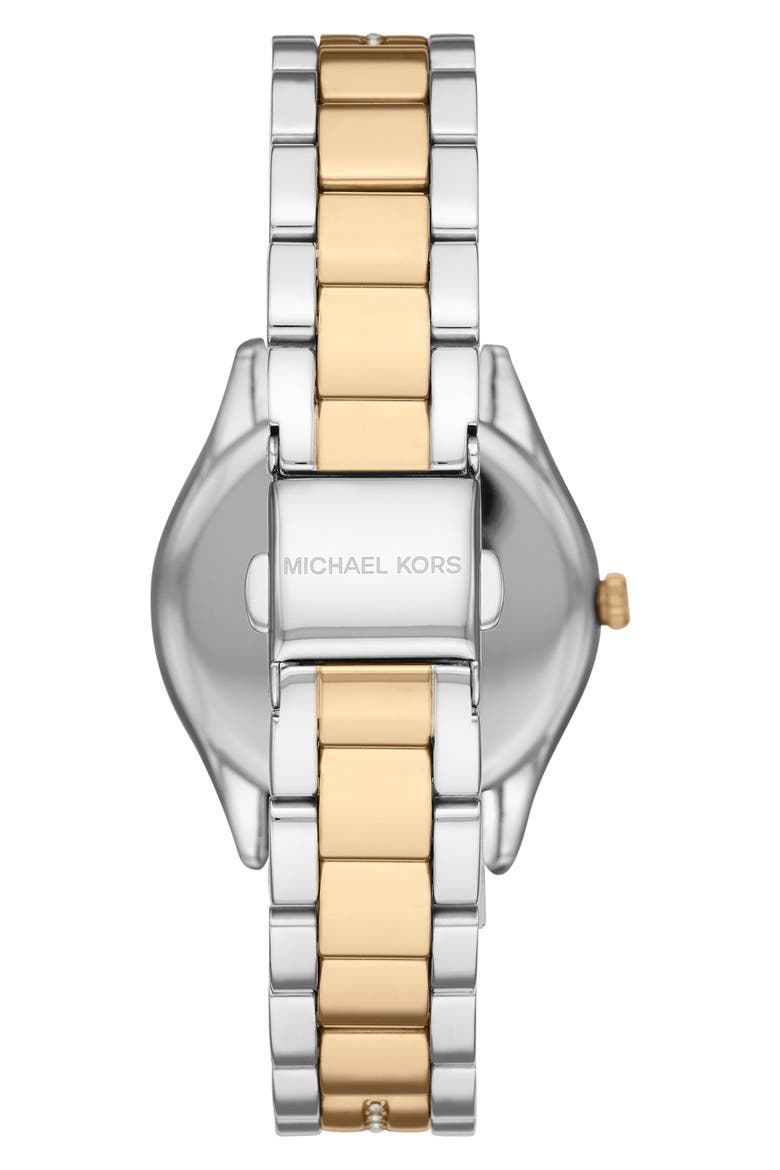 Lauryn Two-Tone Bracelet Watch, 33mm, Alternate, color, SILVER