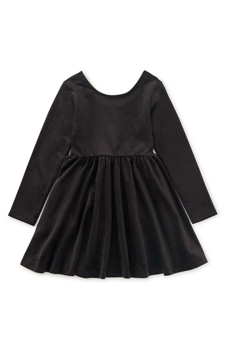 Tea Collection Velour Ballet Dress, Main, color, Jet Black