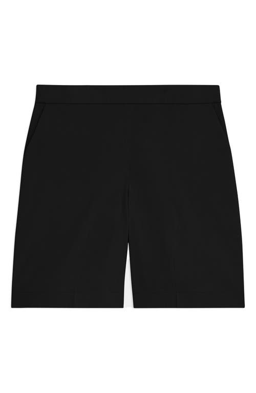 Theory Linen Blend Shorts In Black
