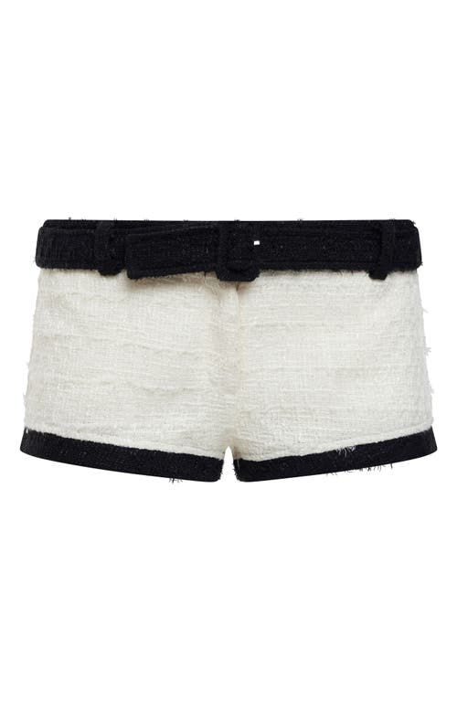 Lioness Afterglow Belted Low Rise Shorts In White