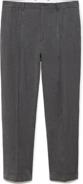 MANGO Regular Fit Pleated Pants