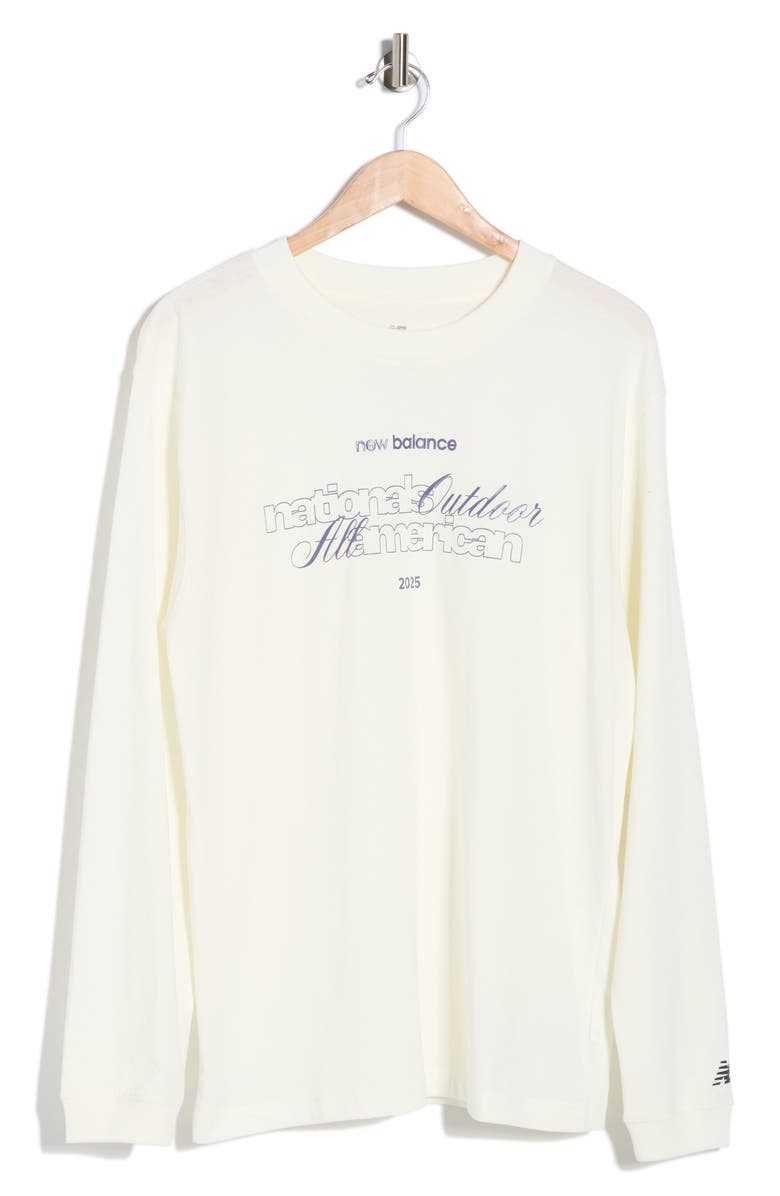 New Balance All American Long Sleeve Graphic T-Shirt, Main, color, Sea Salt