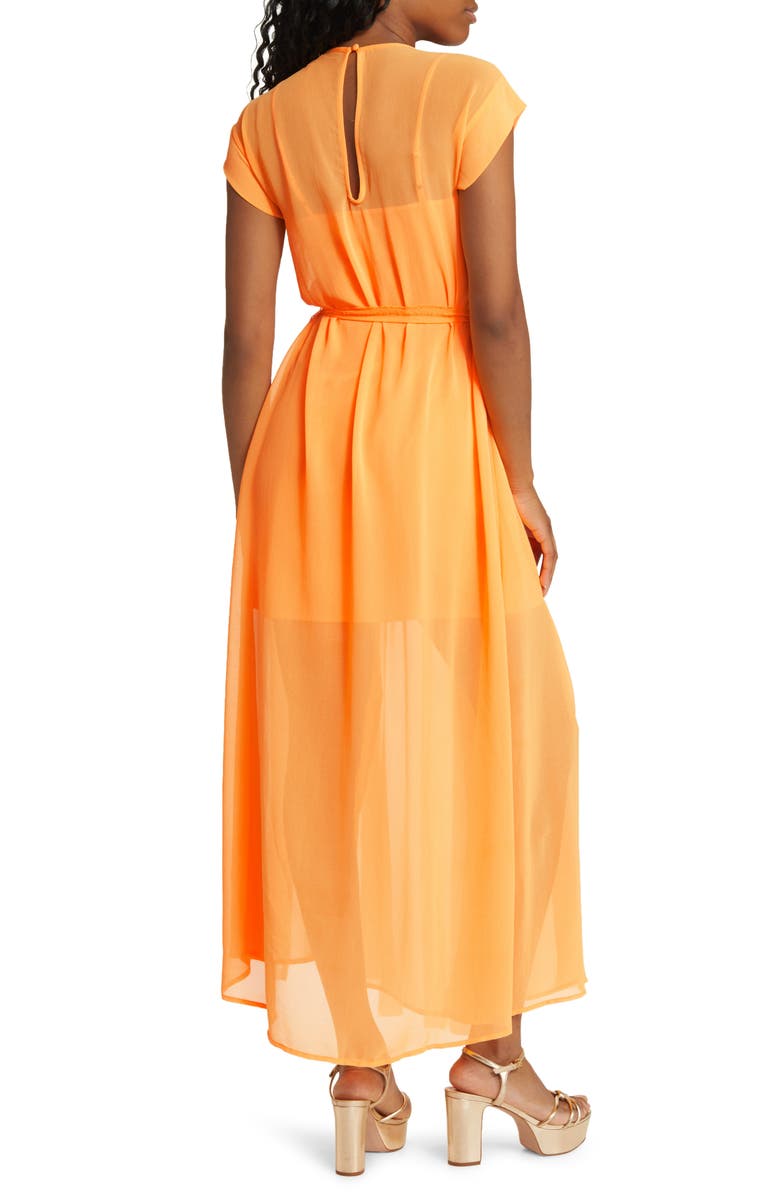ASOS DESIGN Raw Edge Ruffle Chiffon Dress, Alternate, color, 