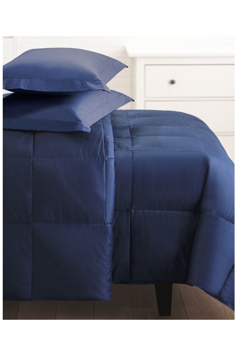 All Season Down Comforter, Alternate, color, NAVY
