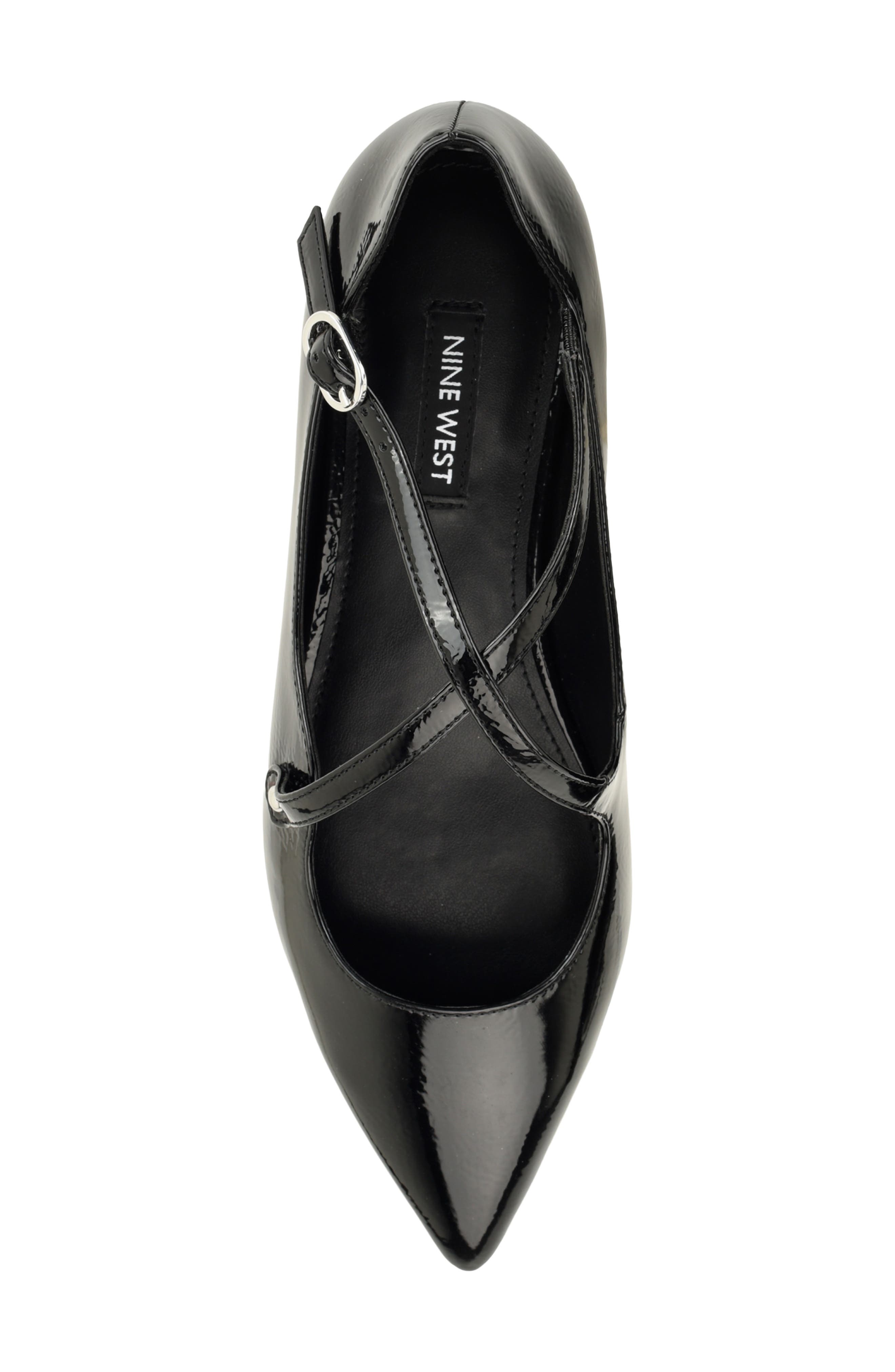 Jarry Pointed Toe Flat, Alternate, color, BLACK