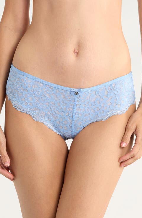 Marine Lace & Mesh Brazilian Panties