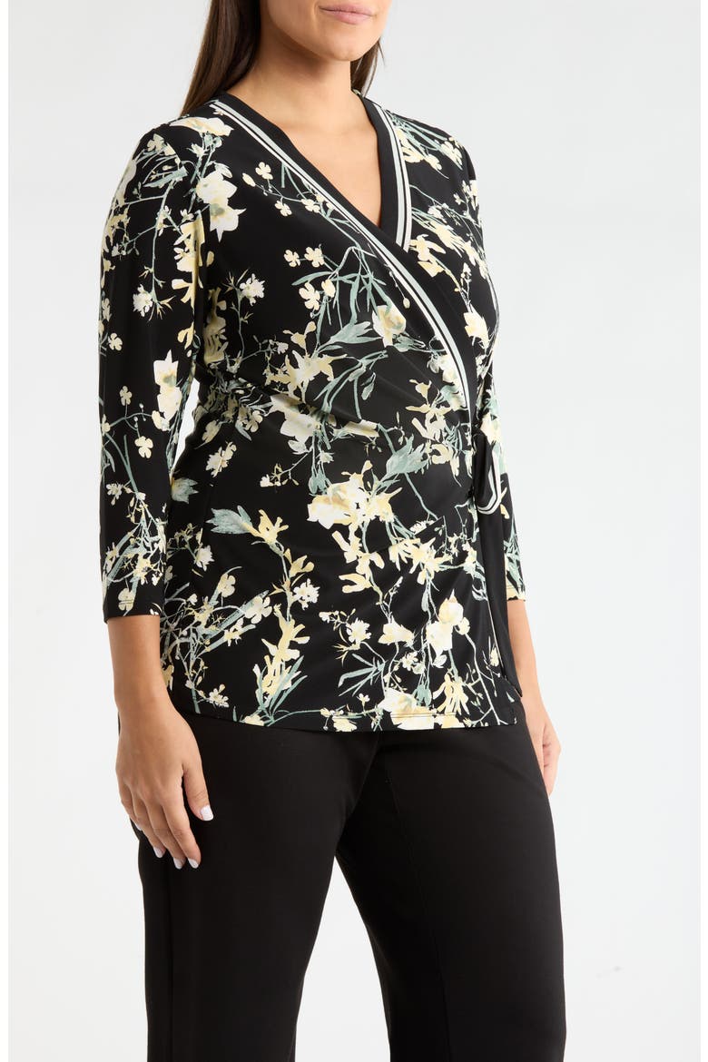Leo Border Print Wrap Top, Alternate, color, ANNE BLACK MULTI