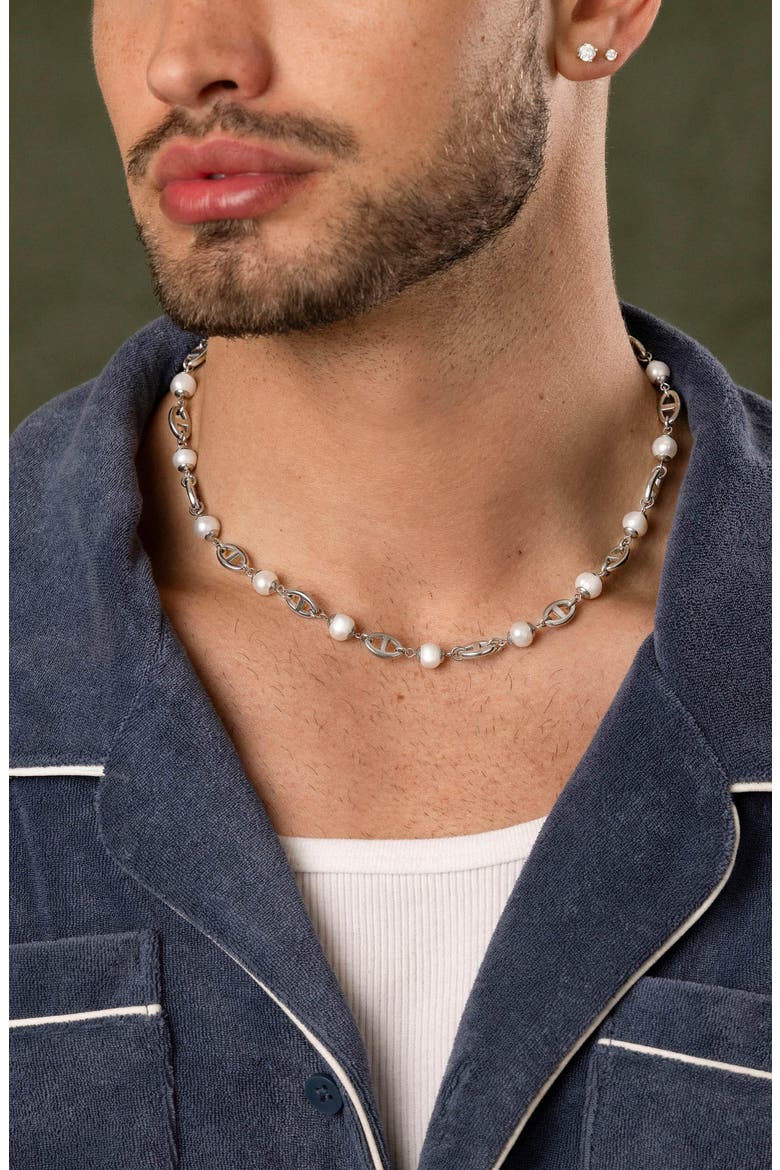Mariner Pearl Chain, Alternate, color, Silver