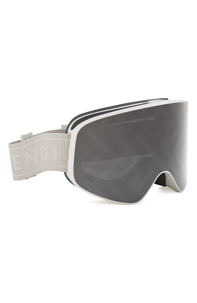 Fendi Ski Mask with Logo Mirrored Lens, Alternate, color, Grey/ Smoke Mirror