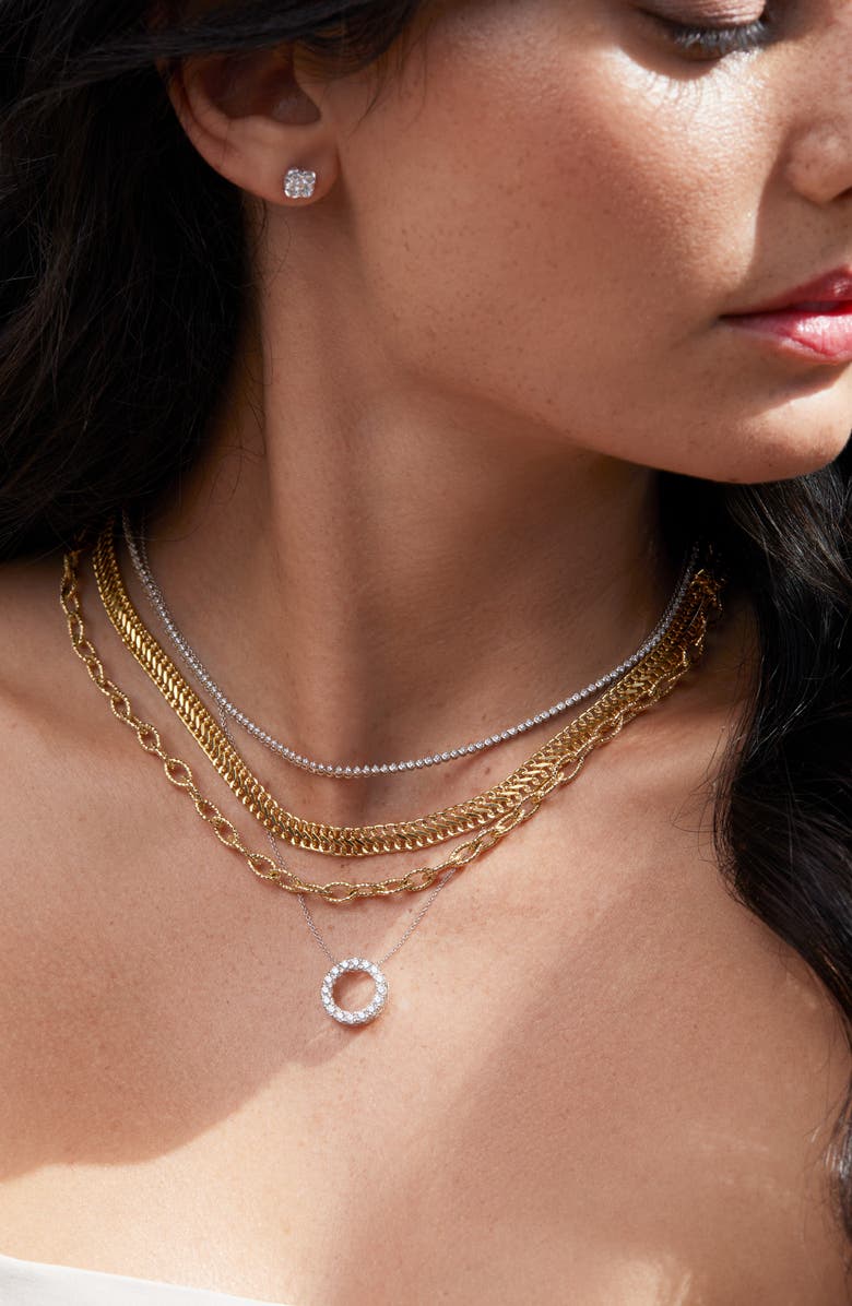 Bony Levy Audrey Diamond Tennis Necklace, Alternate, color, 18K White Gold