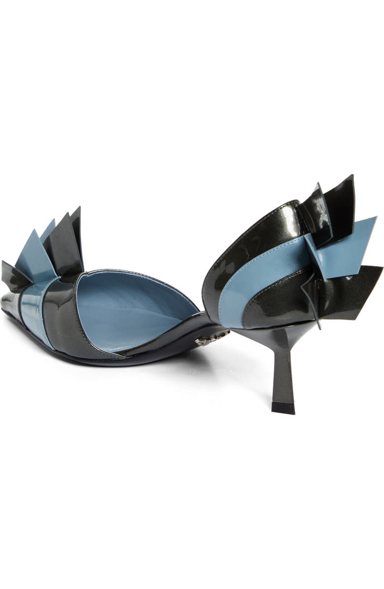 Prada Colorblock Pointed Toe d'Orsay Pump, Alternate, color, Antracite/ Astrale