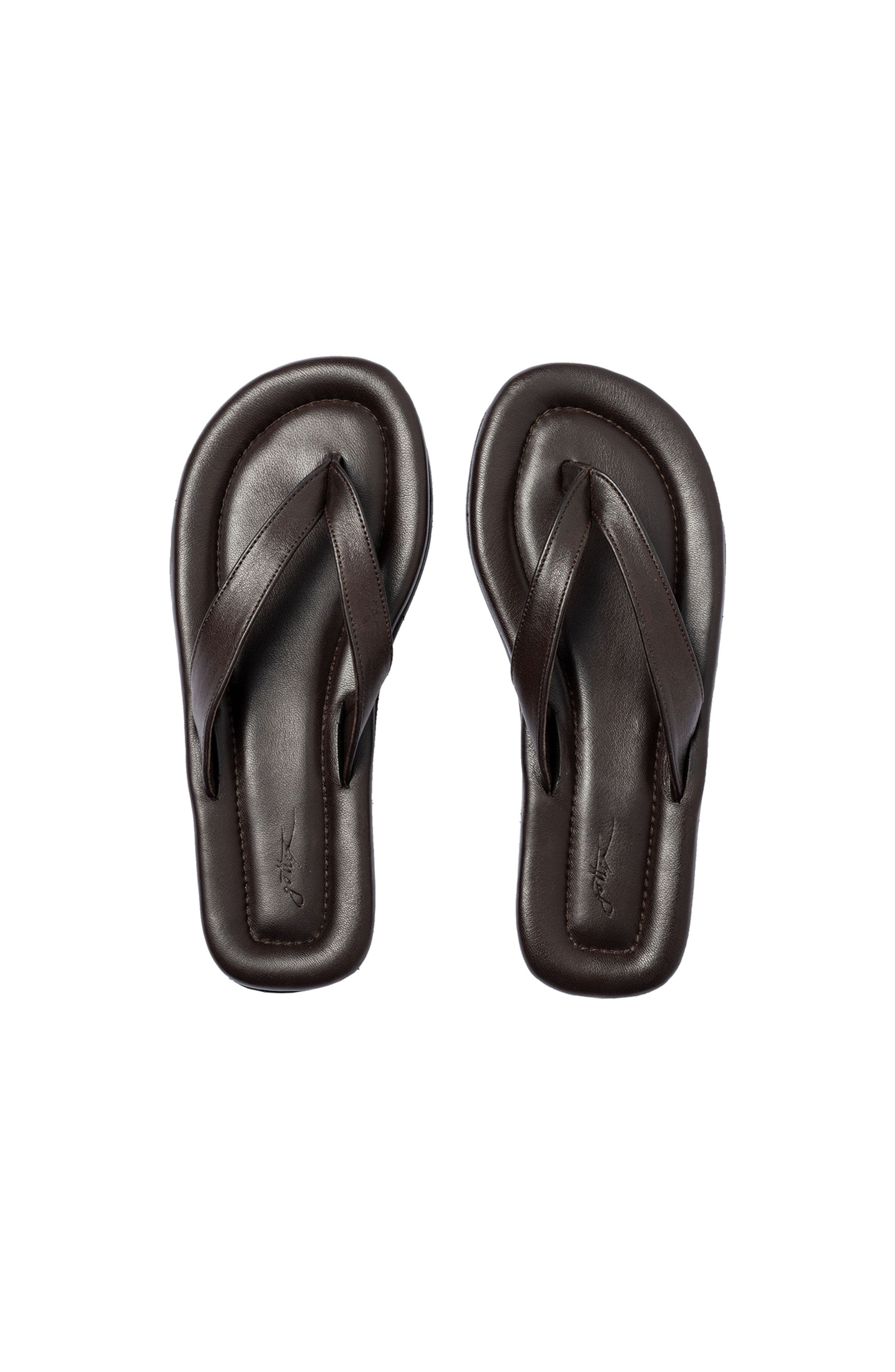 Resort Leather Flip Flop, Main, color, Brown